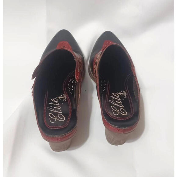 Elite by‎ Corkys Womens Mule Cowboy Shoe Size 6 Western Heel Slip On - Picture 3 of 9